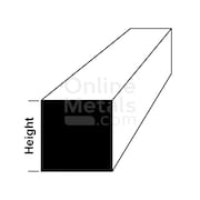 ONLINEMETALS 1.5" Cold Roll Square Bar 1018 Cold Finish 19578